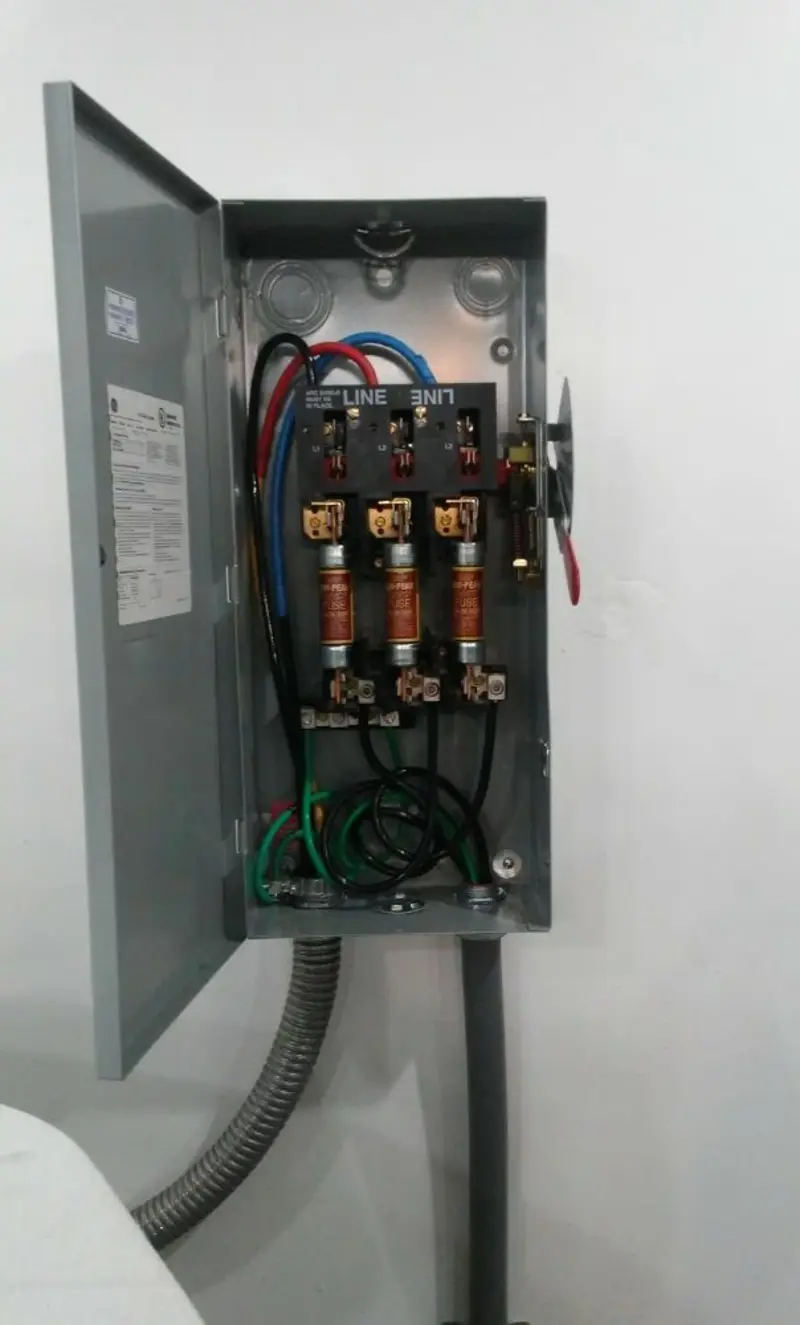 Three-phase disconnect switch installed for Electrical Wiring & Rewiring in Chartiers